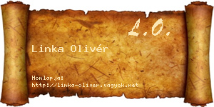 Linka Olivér névjegykártya
